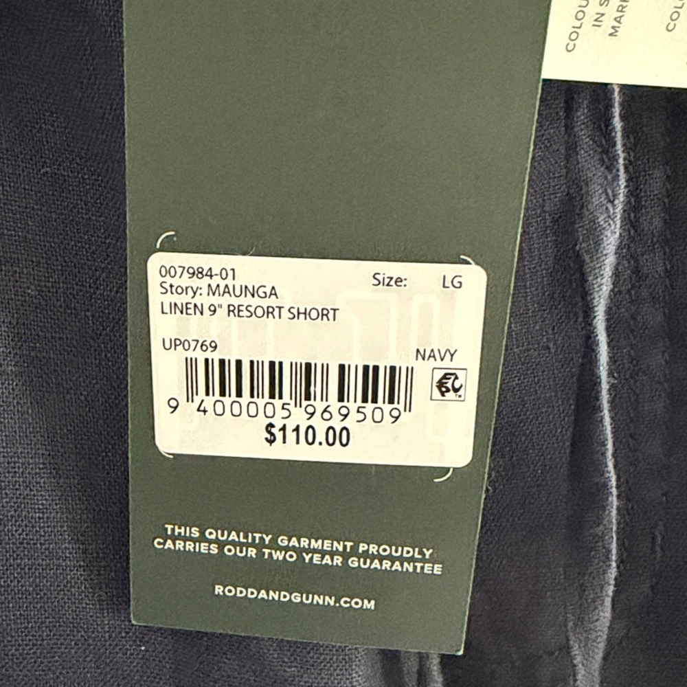 NWT Rodd & Gunn Linen 9" Resort Short - Picture 12 of 16